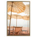 Poster Sunny Gust - summer landscape of beach loungers with the sea in the background 135882 additionalThumb 12