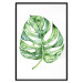 Poster Watercolor Monstera - a simple composition with a green plant leaf 136382 additionalThumb 11