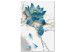 Canvas Wild Flower (1-piece) Vertical - blue plant on a winter background 137682