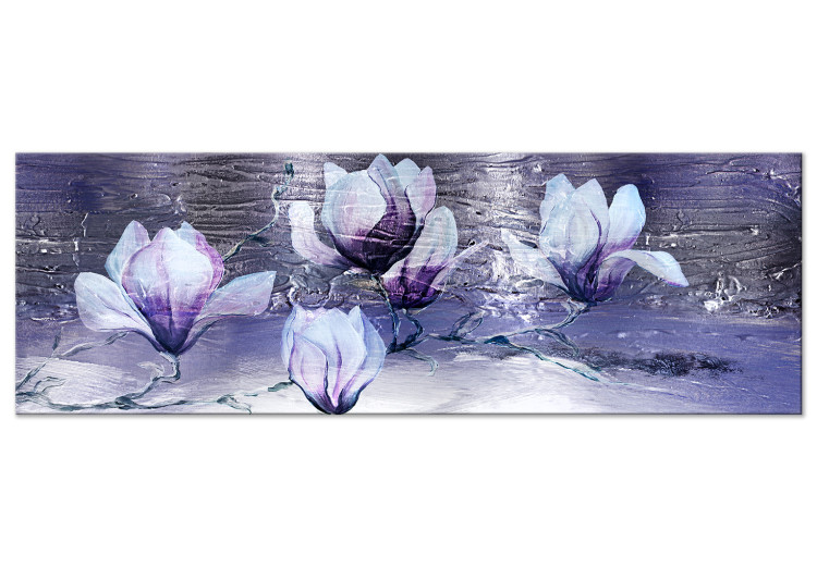 Canvas Art Print Flowers for Mom (1-piece) narrow - magnolias in shades of purple 138582