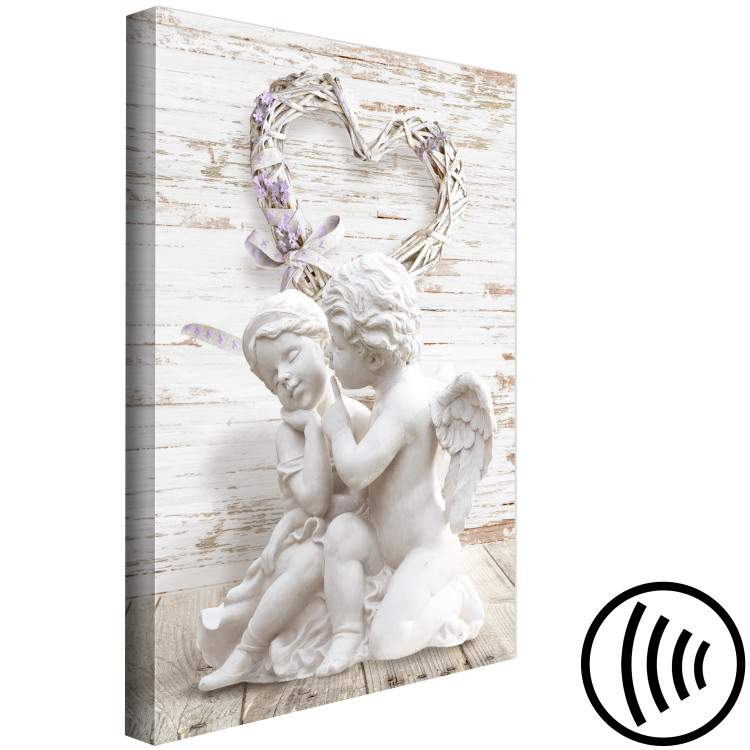 Canvas Boy and Girl (1-piece) Vertical - two angels and a heart 142682 additionalImage 6