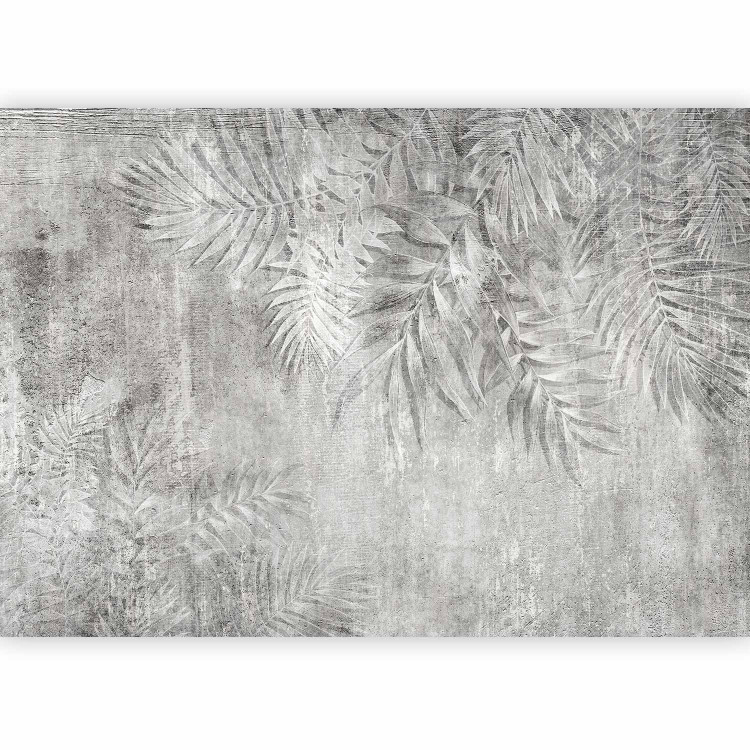 Photo Wallpaper Vinatge style sketch - palm leaf textured background in grey 143182 additionalImage 1