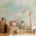 Wall Mural Children's landscape - clouds and moon in the sky in colourful shades 143482 additionalThumb 4