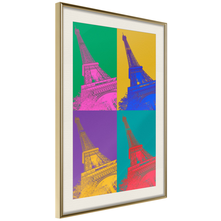 Wall Poster Colorful Paris - Collage With Eiffel Towers in Pop Art Style 144782 additionalImage 12