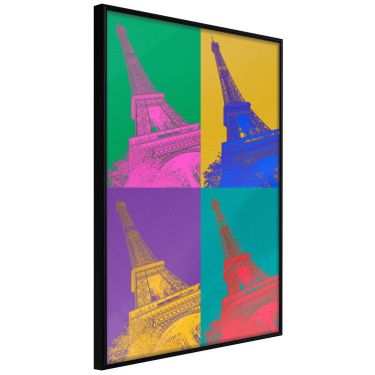 Wall Poster Colorful Paris - Collage With Eiffel Towers in Pop Art Style 144782 additionalImage 7