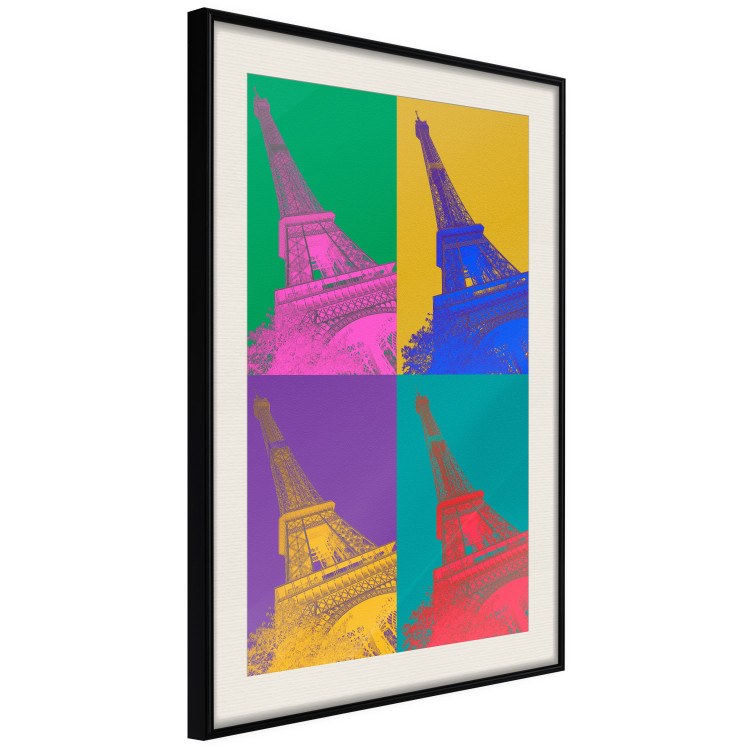 Wall Poster Colorful Paris - Collage With Eiffel Towers in Pop Art Style 144782 additionalImage 5