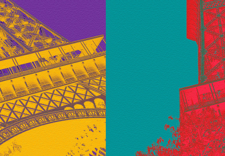 Wall Poster Colorful Paris - Collage With Eiffel Towers in Pop Art Style 144782 additionalImage 4