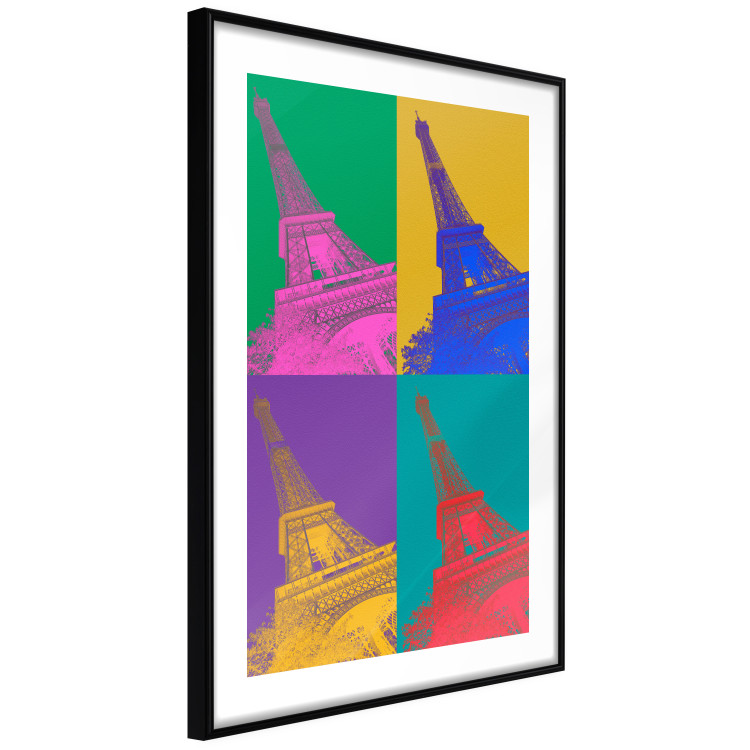 Wall Poster Colorful Paris - Collage With Eiffel Towers in Pop Art Style 144782 additionalImage 8