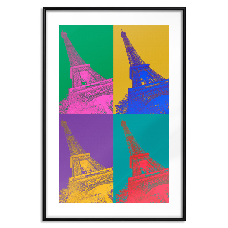 Wall Poster Colorful Paris - Collage With Eiffel Towers in Pop Art Style 144782 additionalImage 24