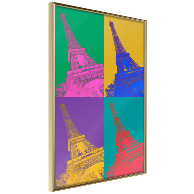 Wall Poster Colorful Paris - Collage With Eiffel Towers in Pop Art Style 144782 additionalImage 6
