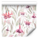 Modern Wallpaper Fuchsia - Delicate Pink Flowers against a Background of Light Green Leaves 146382 additionalThumb 6