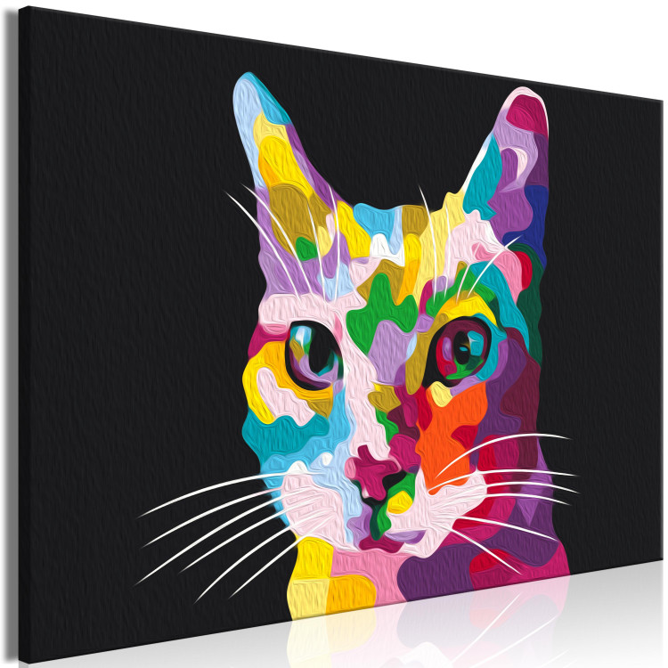 Paint by number Colorful Cat - Domestic Pet in Motley Spots 150382 additionalImage 4