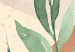 Canvas Art Print Green Leaves - Plants on an Abstract Background in Pastel Browns 151782 additionalThumb 5