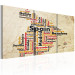Canvas Print Map of Spain - borders formed from city names in national colors 55282 additionalThumb 2
