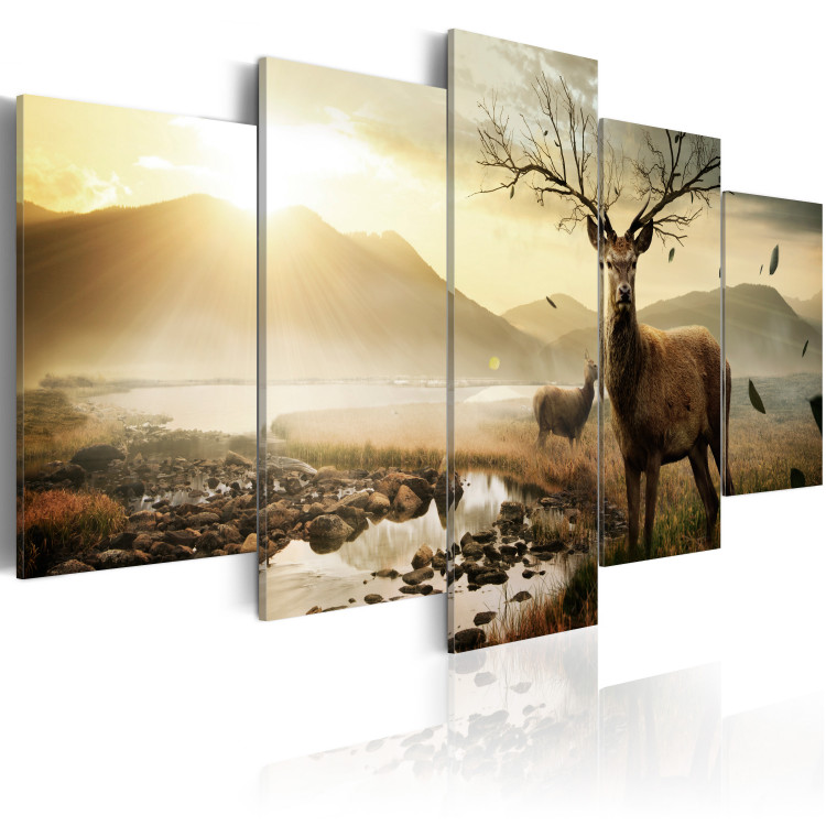 Canvas Print Tundra and deer 55582 additionalImage 2