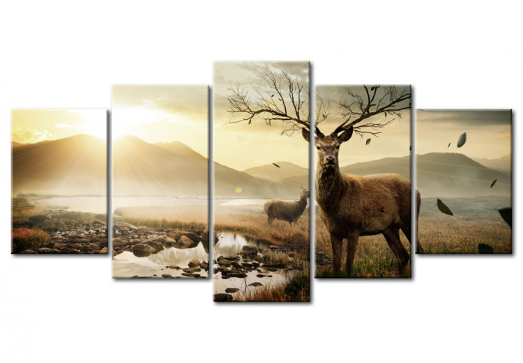 Canvas Print Tundra and deer 55582