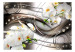 Wall Mural Abstract About Flowers - White Orchids on a Silver Composition Background 60182 additionalThumb 1