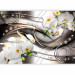 Wall Mural Abstract About Flowers - White Orchids on a Silver Composition Background 60182 additionalThumb 5