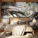Wall Mural Abstract About Flowers - White Orchids on a Silver Composition Background 60182 additionalThumb 2