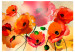 Wall Mural Velvety Poppies - Artistic Shot of Flowers in Energetic Colours 60382 additionalThumb 1
