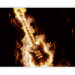 Wall Mural Rock Music - Electric guitar in flames on a black background 61382 additionalThumb 1