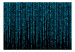 Wall Mural Blue digital rain - binary code of a number on black matrix background 90182 additionalThumb 1