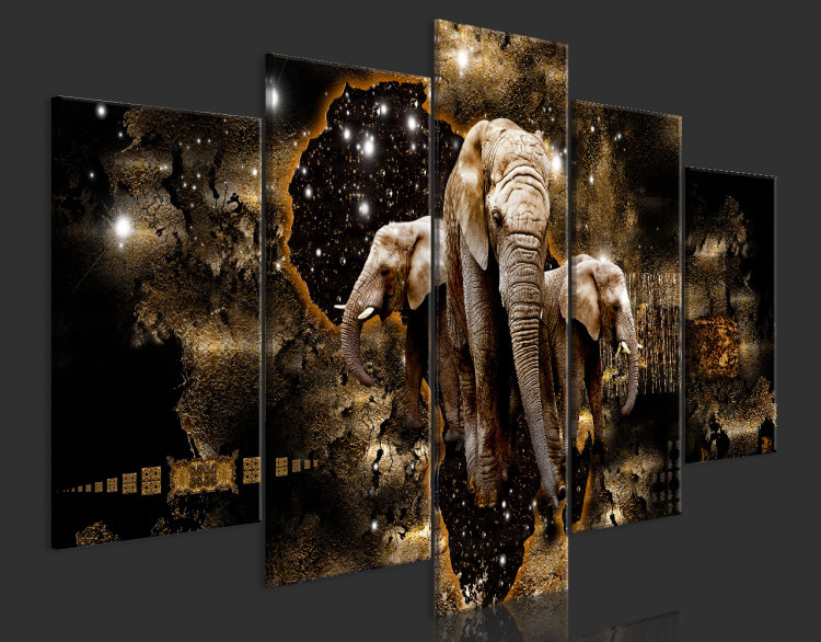 Acrylic print Brown Elephants [Glass] 92382 additionalImage 4