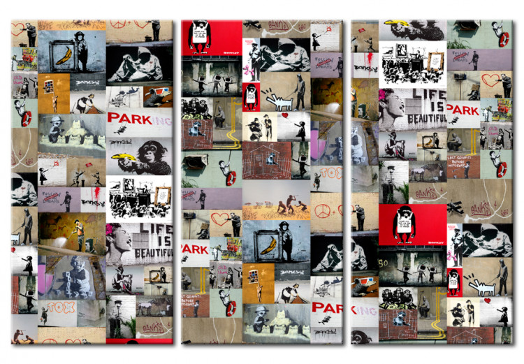 Canvas Print Art of Collage: Banksy III 94882