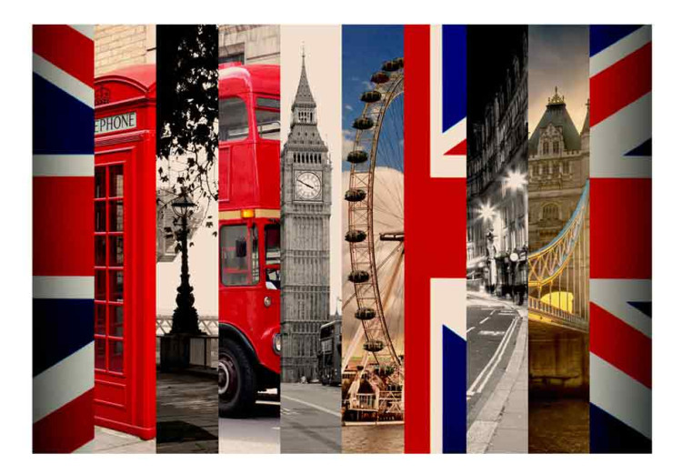 Photo Wallpaper London United Kingdom - motif of city architecture with British flag 96882 additionalImage 1