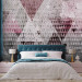 Wall Mural Triangles - geometric composition in various colours on a concrete background 107692 additionalThumb 2