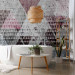 Wall Mural Triangles - geometric composition in various colours on a concrete background 107692 additionalThumb 8