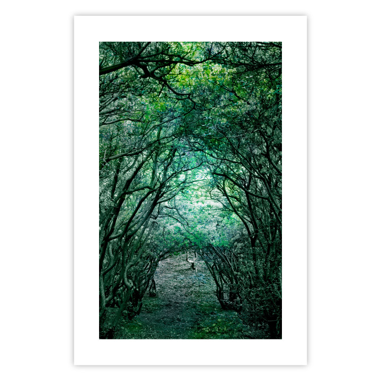 Poster Green Pergola - landscape with a passage among leaves and tree branches 117892 additionalImage 19