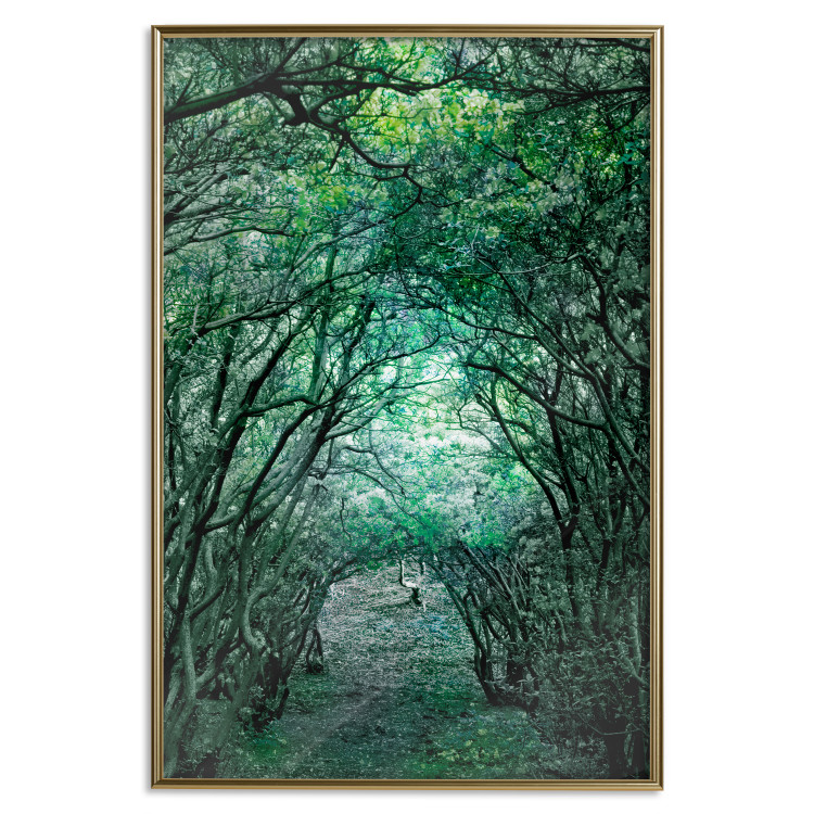 Poster Green Pergola - landscape with a passage among leaves and tree branches 117892 additionalImage 16