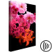Canvas Flowers in pink - colorful composition with flowers in shades, pink, violet and oranges on a black background 118392 additionalThumb 6