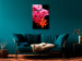 Canvas Flowers in pink - colorful composition with flowers in shades, pink, violet and oranges on a black background 118392 additionalThumb 3