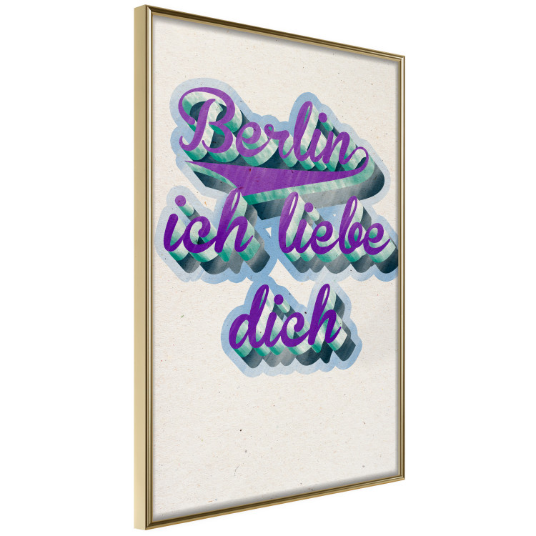 Poster Berlin Ich Liebe Dich - graffiti with German texts against a beige background 118792 additionalImage 14