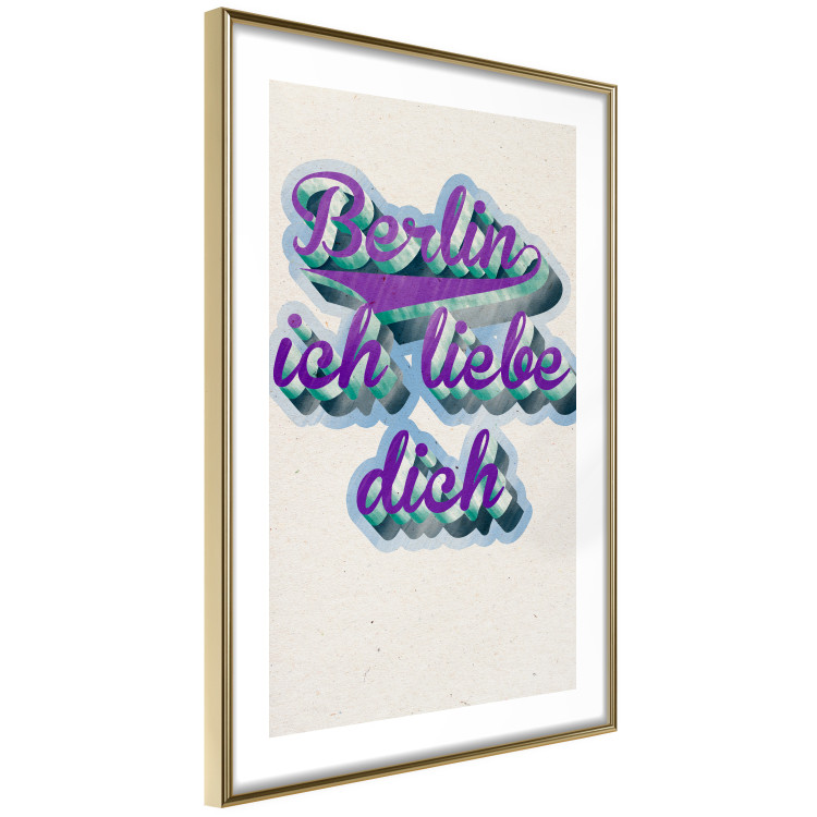 Poster Berlin Ich Liebe Dich - graffiti with German texts against a beige background 118792 additionalImage 8
