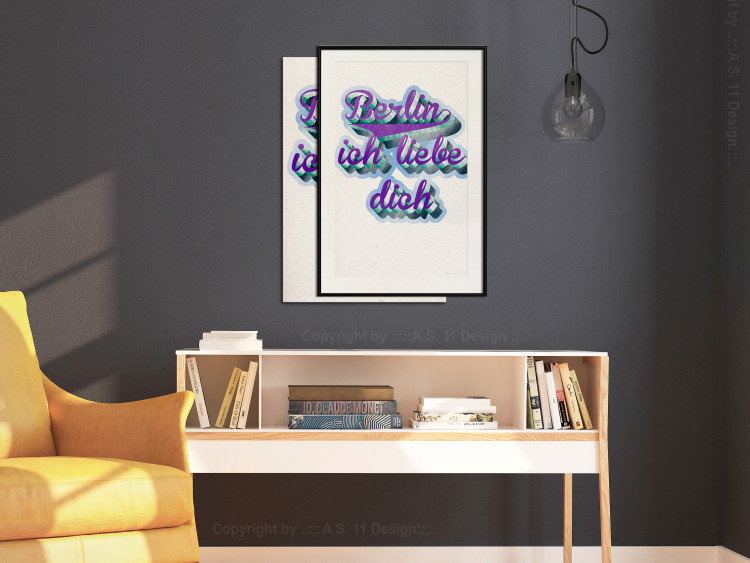 Poster Berlin Ich Liebe Dich - graffiti with German texts against a beige background 118792 additionalImage 22