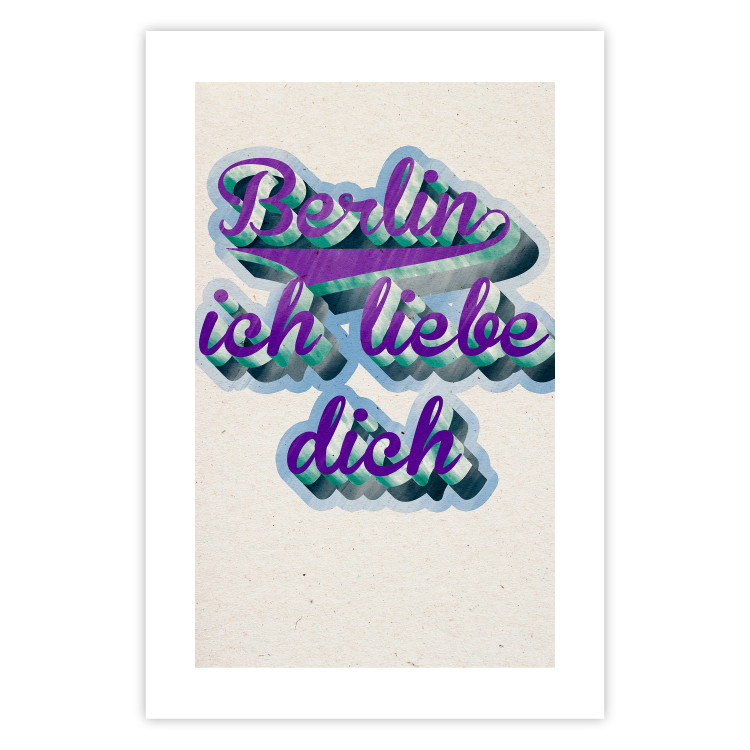 Poster Berlin Ich Liebe Dich - graffiti with German texts against a beige background 118792 additionalImage 25