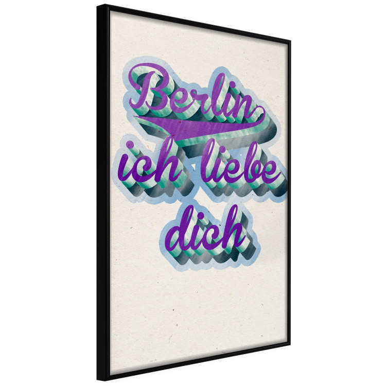 Poster Berlin Ich Liebe Dich - graffiti with German texts against a beige background 118792 additionalImage 10