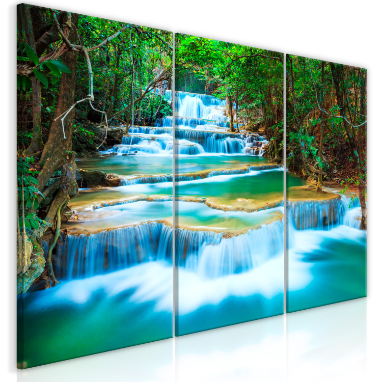 Canvas Print Waterfall in Kanchanaburi (3 Parts) 122192 additionalImage 2