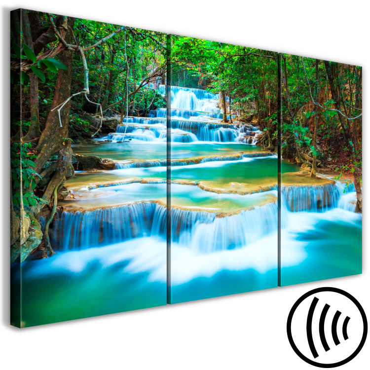 Canvas Print Waterfall in Kanchanaburi (3 Parts) 122192 additionalImage 6