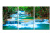 Canvas Print Waterfall in Kanchanaburi (3 Parts) 122192