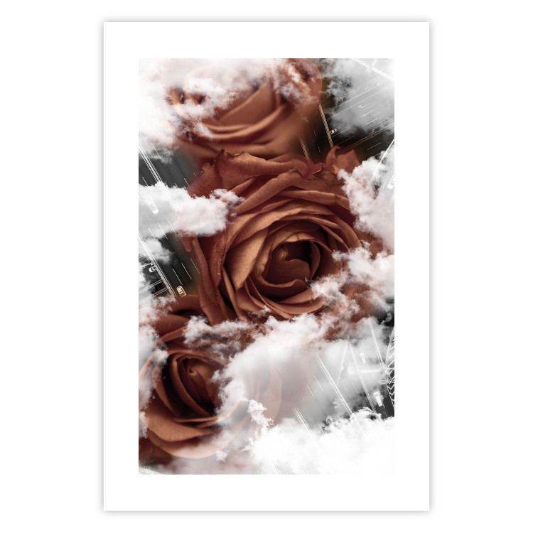 Poster Roses in the Clouds - red flowers amidst clouds above city streets 122792 additionalImage 25