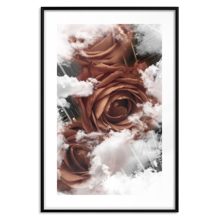Poster Roses in the Clouds - red flowers amidst clouds above city streets 122792 additionalImage 17