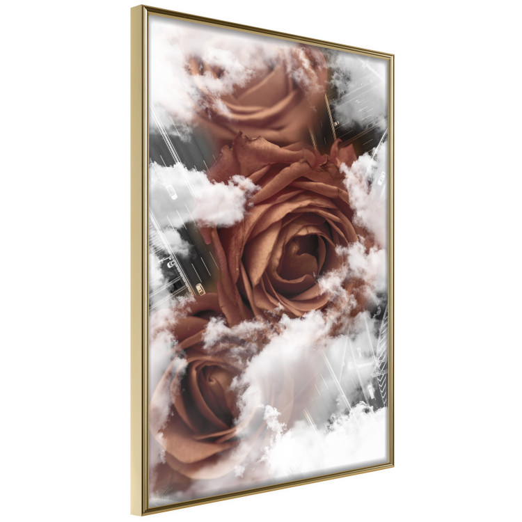 Poster Roses in the Clouds - red flowers amidst clouds above city streets 122792 additionalImage 12