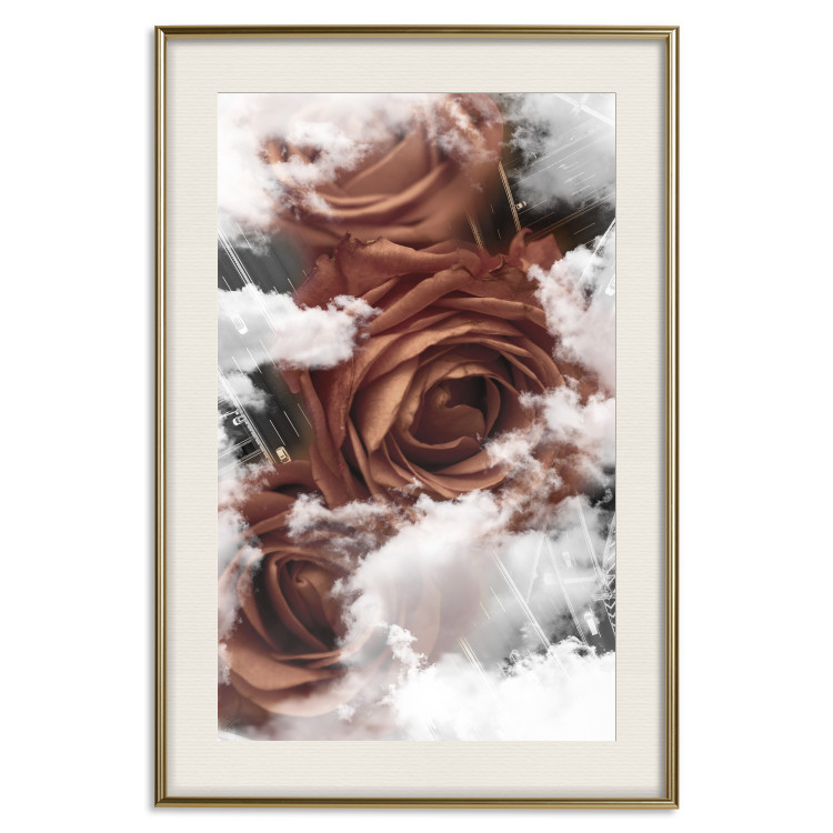 Poster Roses in the Clouds - red flowers amidst clouds above city streets 122792 additionalImage 19