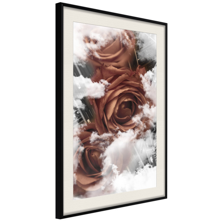 Poster Roses in the Clouds - red flowers amidst clouds above city streets 122792 additionalImage 3