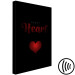 Canvas Print Mechanical heart - red symbol of love in English. Robot on a black background in a modern style. 122892 additionalThumb 6