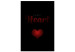 Canvas Print Mechanical heart - red symbol of love in English. Robot on a black background in a modern style. 122892